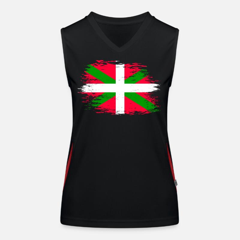 Drapeau basque utilisé Débardeur respirant contrasté Femme