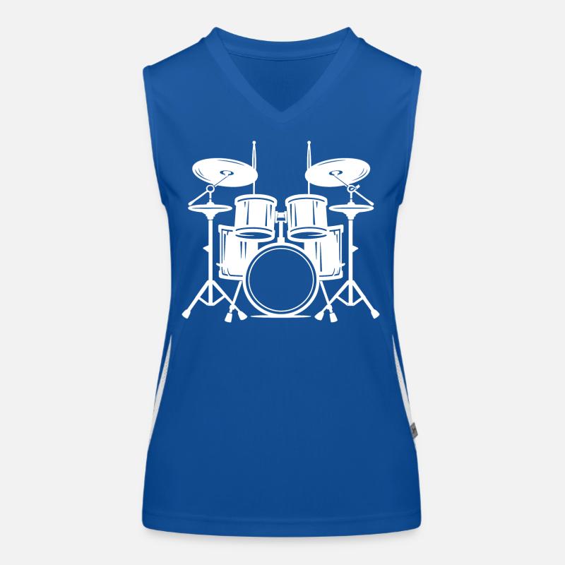 Drum Sketch Women's Functional Contrast Tank Top