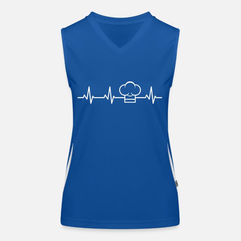 Chef's Hat Heartbeat Women's Functional Contrast Tank Top