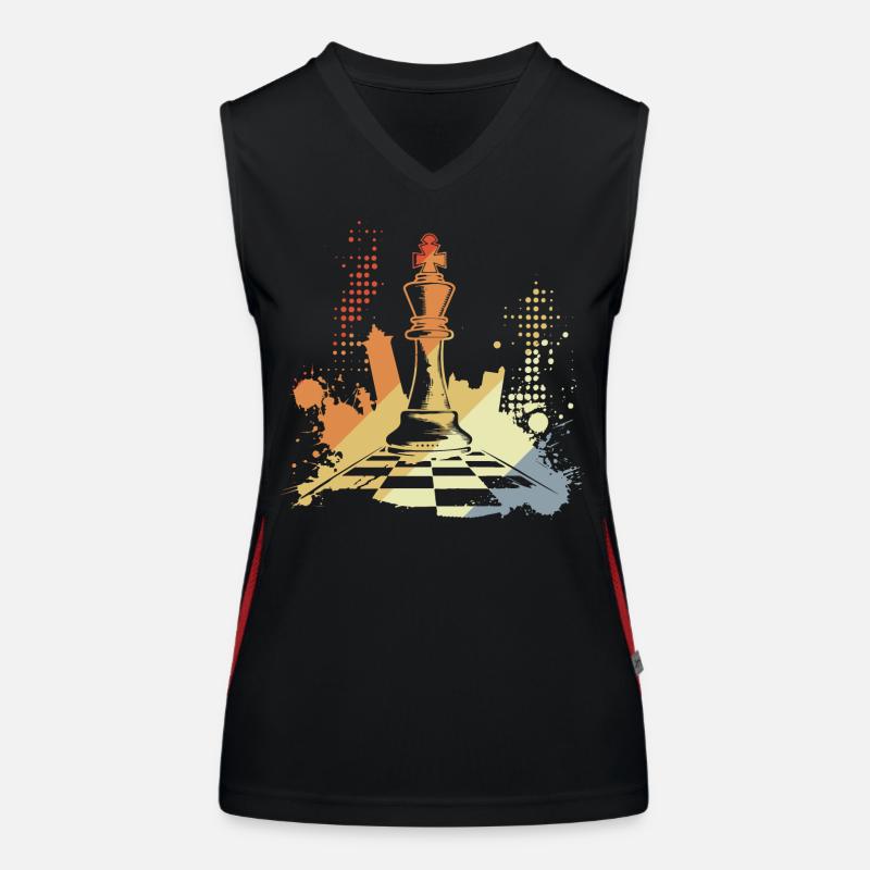 Schachfigur Funktionelles Kontrast-Tank Top für Frauen