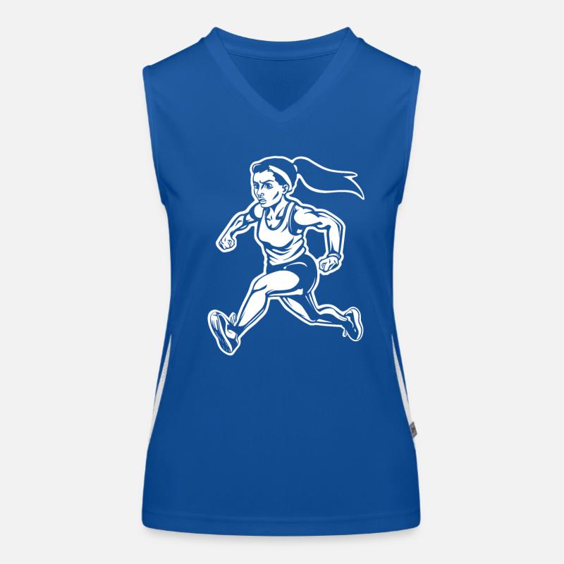 Runner Sketch Women's Functional Contrast Tank Top