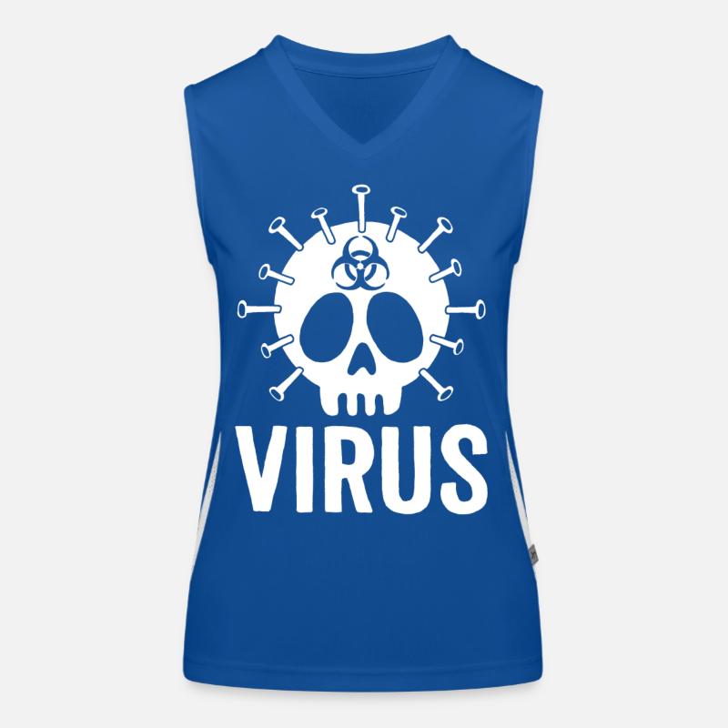 Virus skull Women's Functional Contrast Tank Top