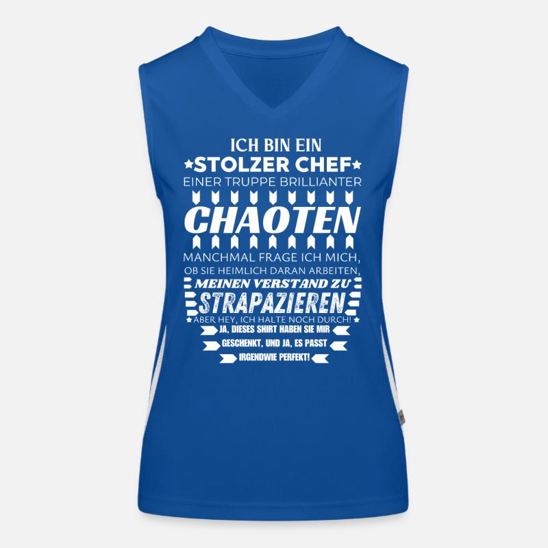 ICH BIN EIN STOLZER CHEF BRILLIANTER CHAOTEN TEAM Funktionelles Kontrast-Tank Top für Frauen