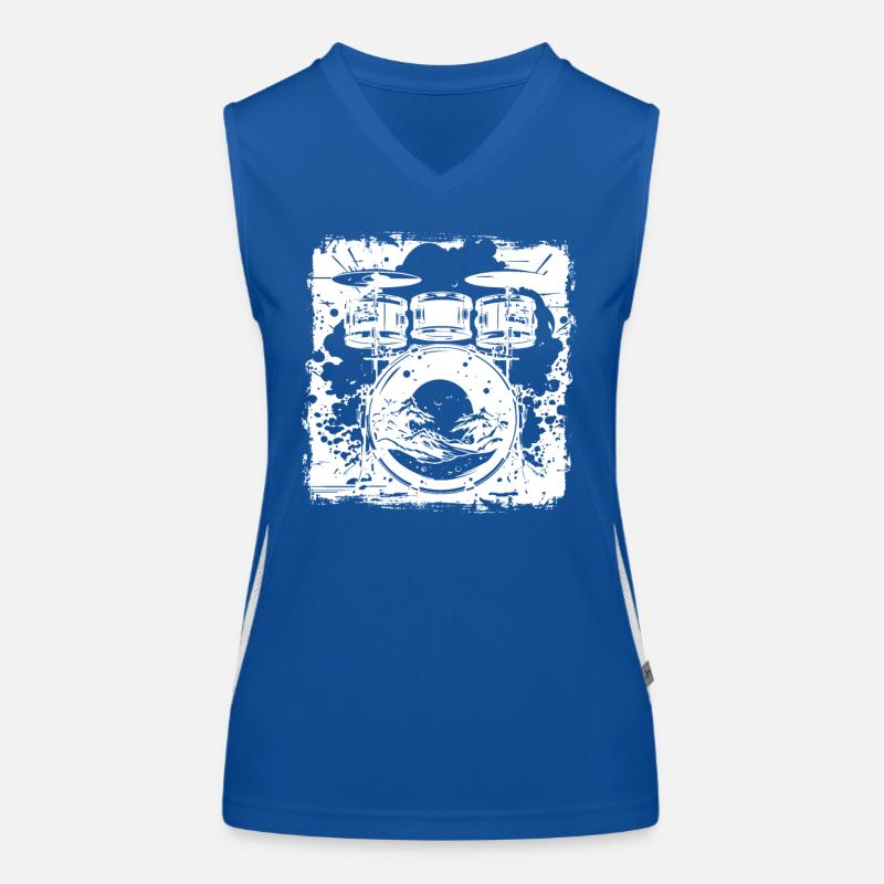 Drum Sketch Women's Functional Contrast Tank Top