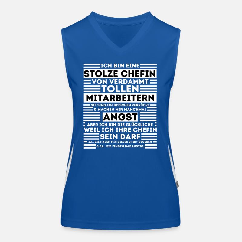 INE STOLZE CHEFIN VON VERDAMMT TOLLEN MITARBEITERN Funktionelles Kontrast-Tank Top für Frauen