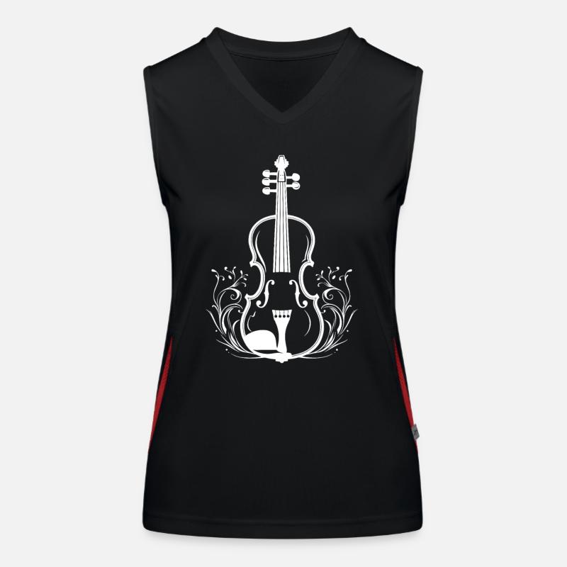 Fiddle Sketch Women's Functional Contrast Tank Top