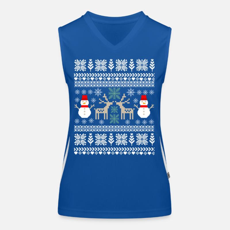 Rétro Noël Pixel Débardeur respirant contrasté Femme