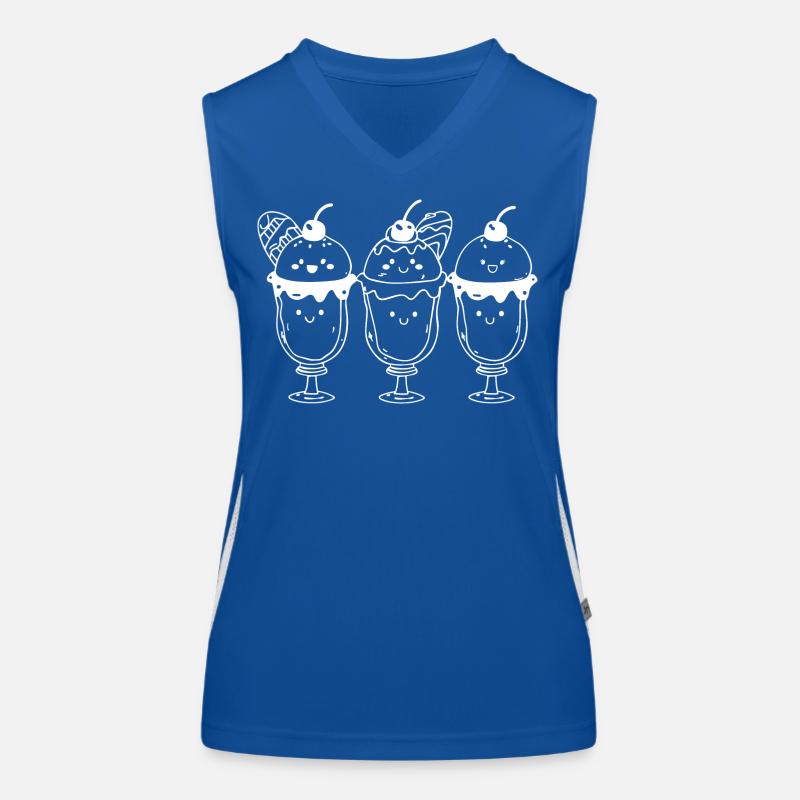Eisbecher Comic Look Funktionelles Kontrast-Tank Top für Frauen