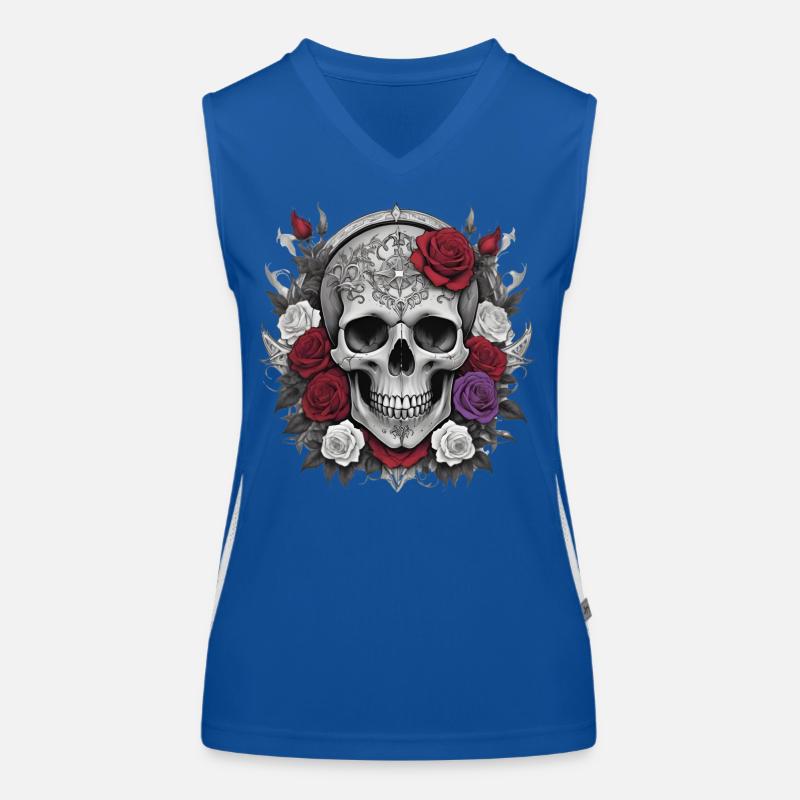 Gothic Skull Women's Functional Contrast Tank Top