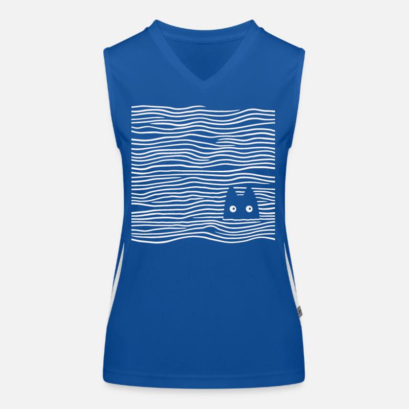 Chat dans la mer Débardeur respirant contrasté Femme