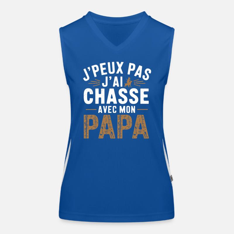 Chasse Avec mon papa Débardeur respirant contrasté Femme