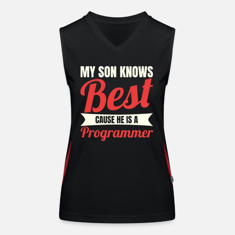 Software Developer Son Women's Functional Contrast Tank Top