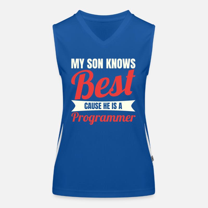Software Entwickler Sohn Funktionelles Kontrast-Tank Top für Frauen