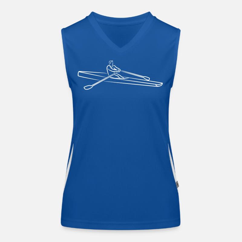 Rower Drawing Women's Functional Contrast Tank Top