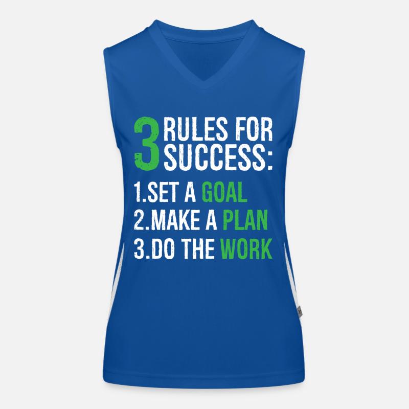 3 rules for success Funktionelles Kontrast-Tank Top für Frauen