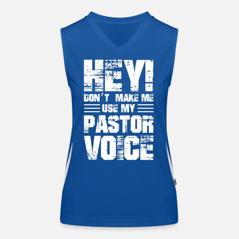 Hé, ne me faites pas utiliser ma voix de pasteur Débardeur respirant contrasté Femme