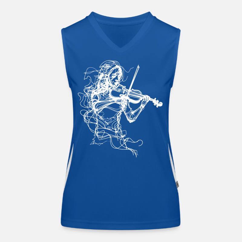 Violoniste Line Art Débardeur respirant contrasté Femme