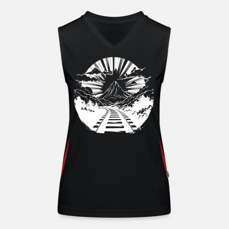 Railway Graphic Women's Functional Contrast Tank Top