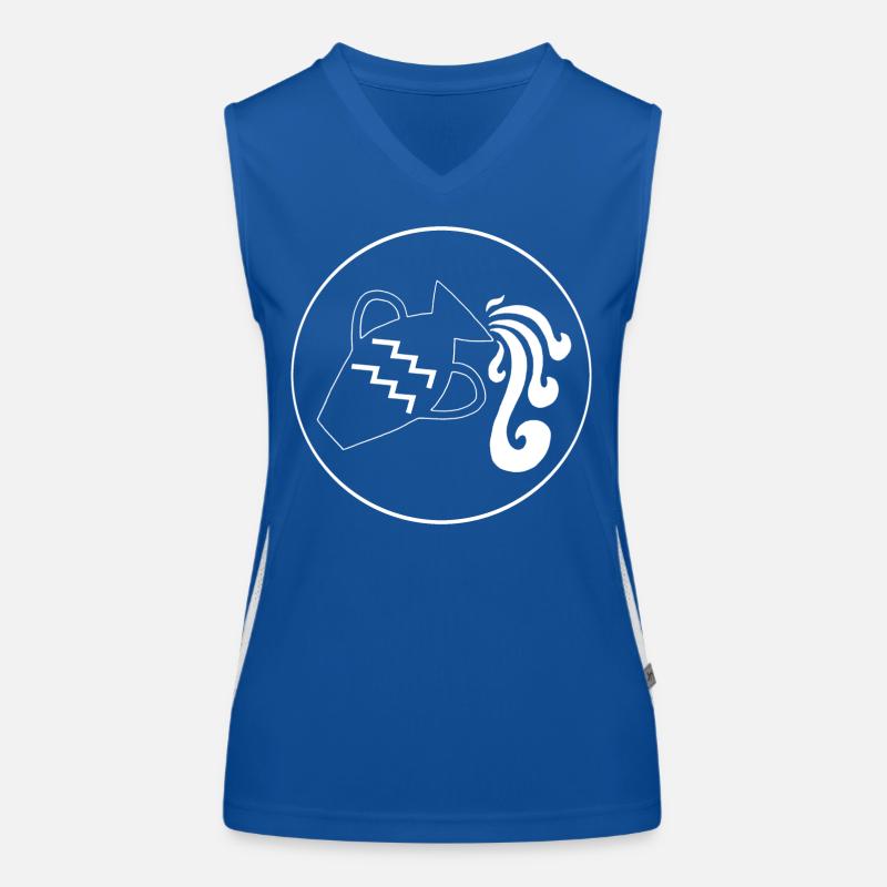 Wassermann Sternzeichen (Weiß) Funktionelles Kontrast-Tank Top für Frauen