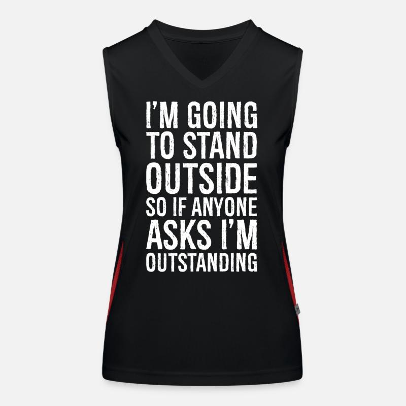 I'm going to stand outside so If anyone asks Débardeur respirant contrasté Femme