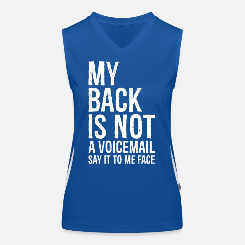 mon dos N’est pas un message vocal dites-le moi en face Débardeur respirant contrasté Femme