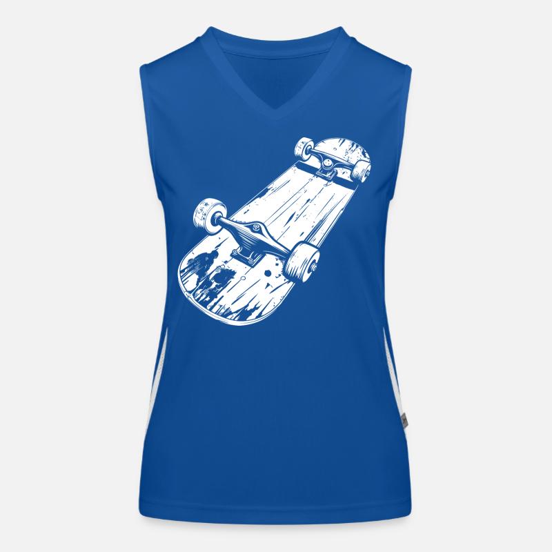 Skateboard Drawing Women's Functional Contrast Tank Top