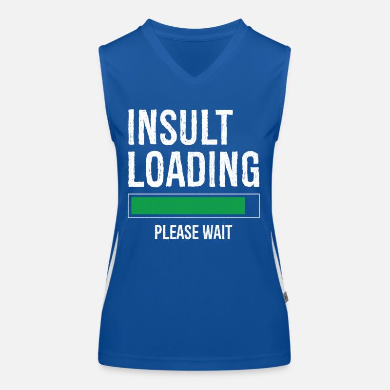 insult loading please wait Funktionelles Kontrast-Tank Top für Frauen