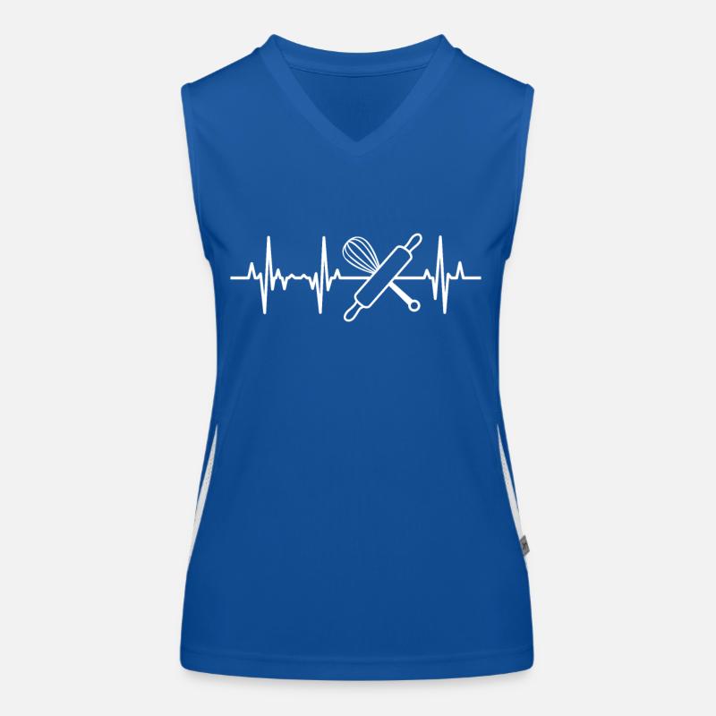 Hand mixer heartbeat Women's Functional Contrast Tank Top