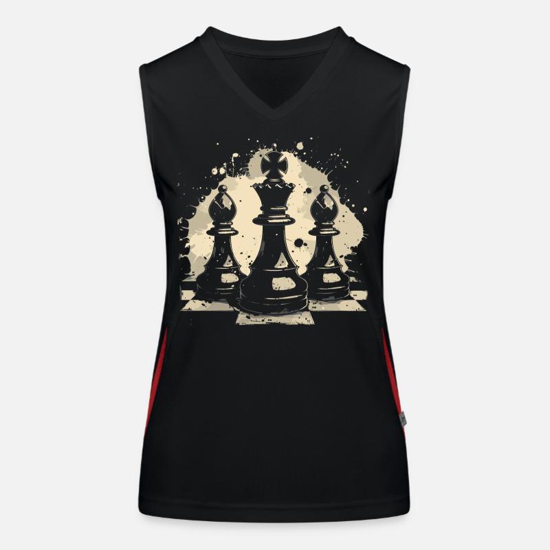 Schach Graffiti Funktionelles Kontrast-Tank Top für Frauen