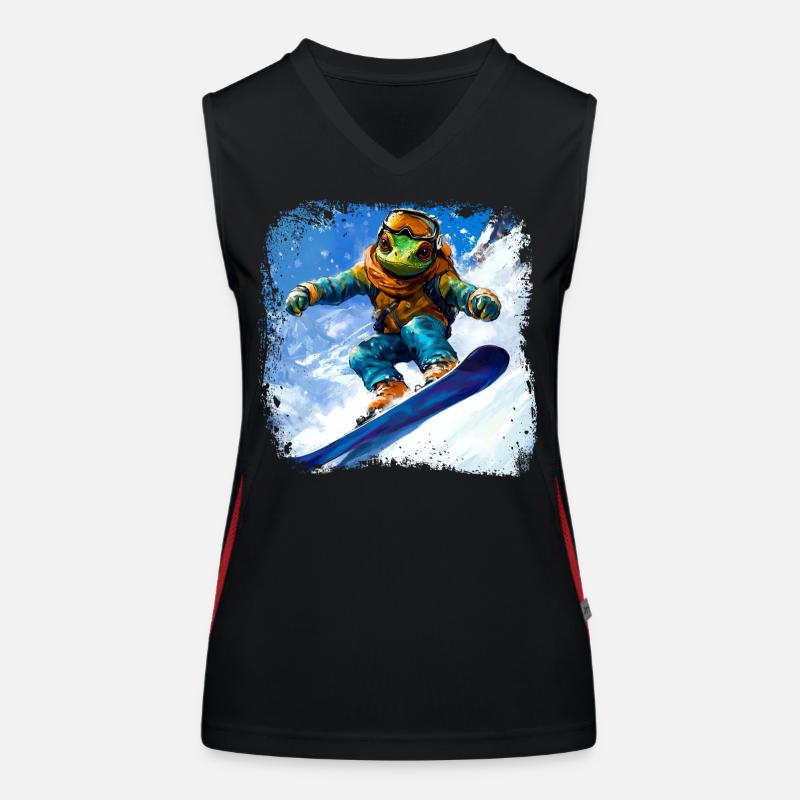 Snowboard Chamäleon Funktionelles Kontrast-Tank Top für Frauen