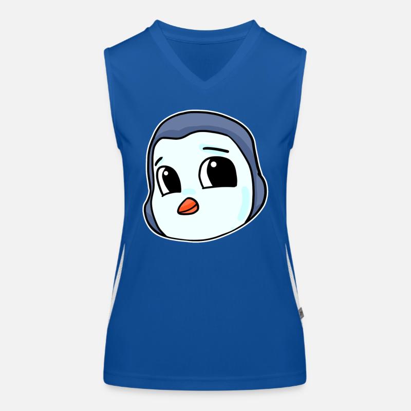 Penguin Head Bird Seabird Women's Functional Contrast Tank Top