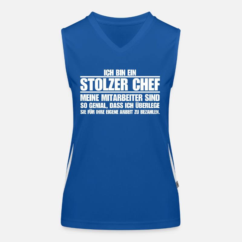 stolzer Chef geniale Mitarbeiter lustiger Chef Funktionelles Kontrast-Tank Top für Frauen