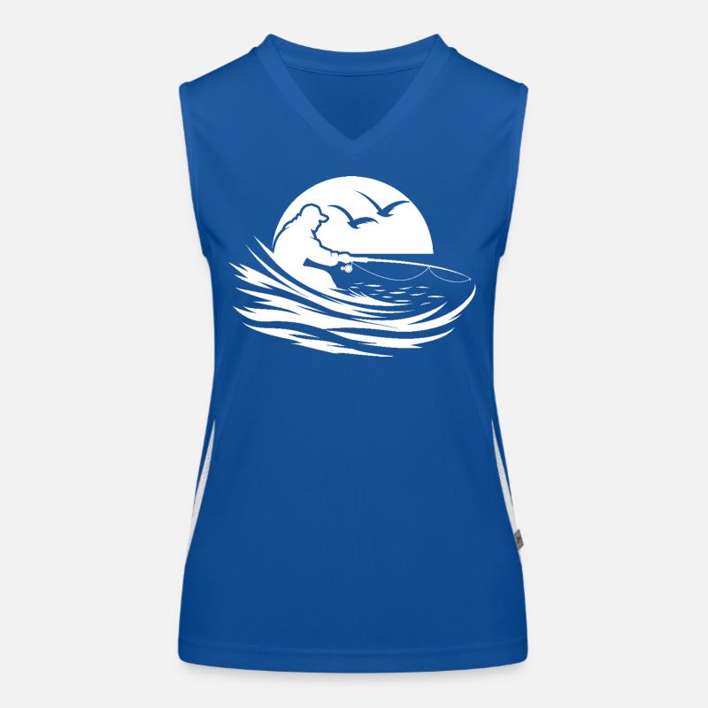 Graphique de pêche Débardeur respirant contrasté Femme