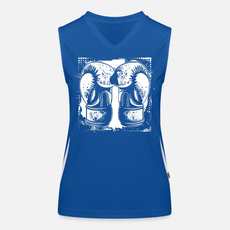Boxhandschuhe Skizze Funktionelles Kontrast-Tank Top für Frauen