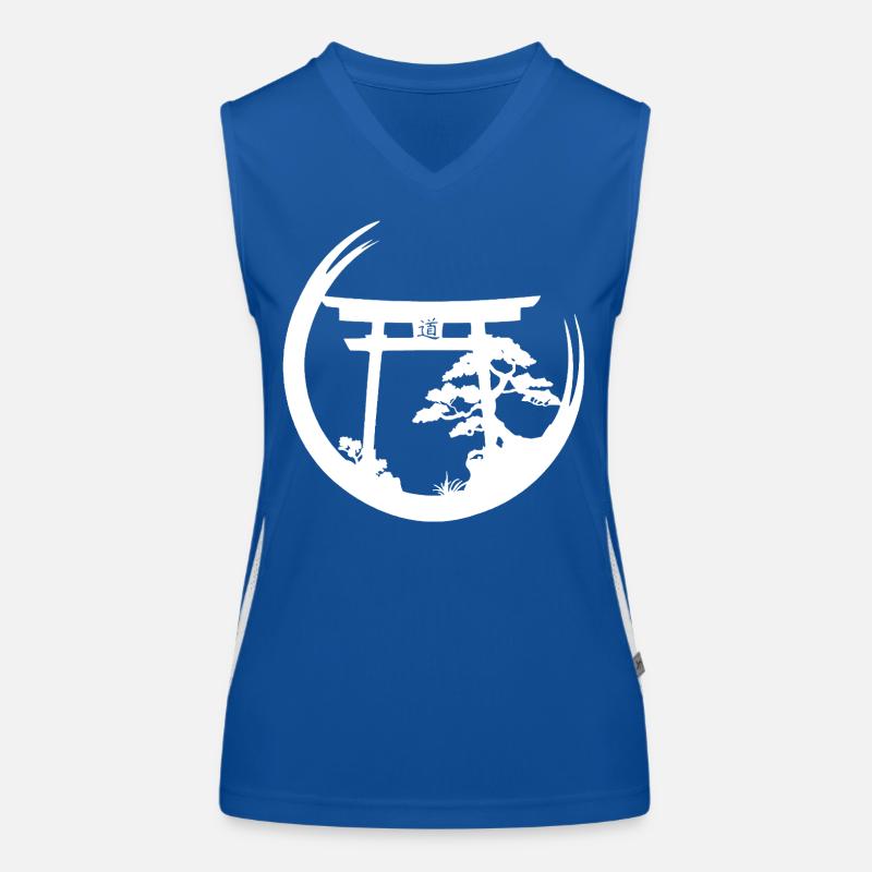 Japanese Atmosphere (White) Women's Functional Contrast Tank Top