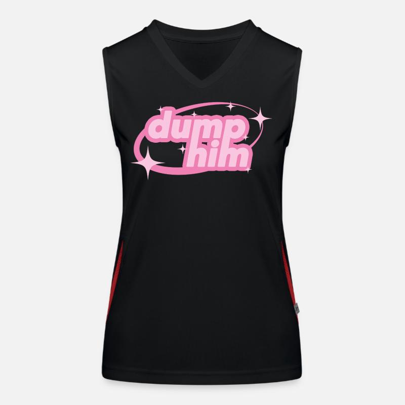 Dump Him – Girly Y2K Statement Funktionelles Kontrast-Tank Top für Frauen