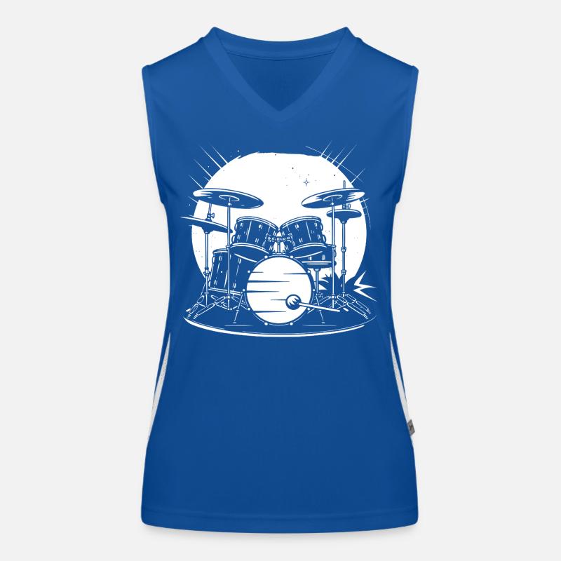 Drum Sketch Women's Functional Contrast Tank Top