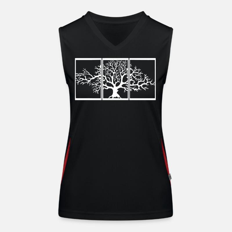 Nature View (White) Women's Functional Contrast Tank Top