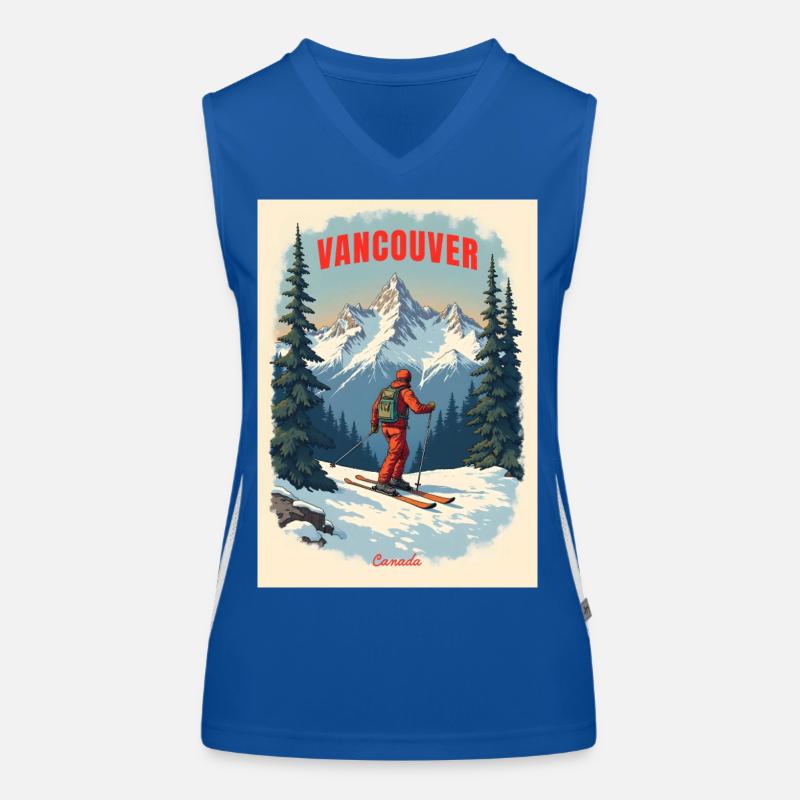 Vancouver Mountain Scenery Women's Functional Contrast Tank Top