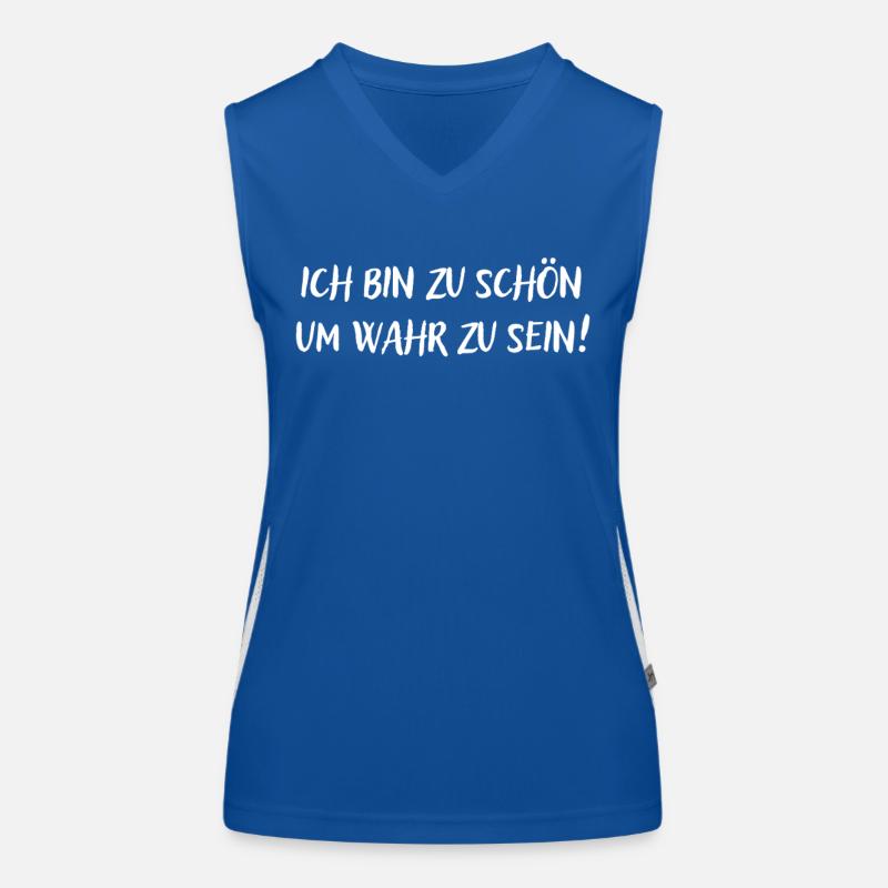 zu schön um wahr zu sein selbstbewusst eingebildet Funktionelles Kontrast-Tank Top für Frauen
