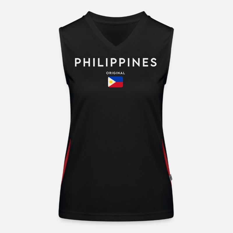 Drapeau philippin, fierté philippine Débardeur respirant contrasté Femme