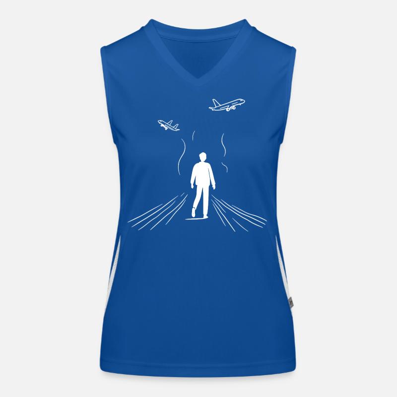 Plane Spotter Funktionelles Kontrast-Tank Top für Frauen