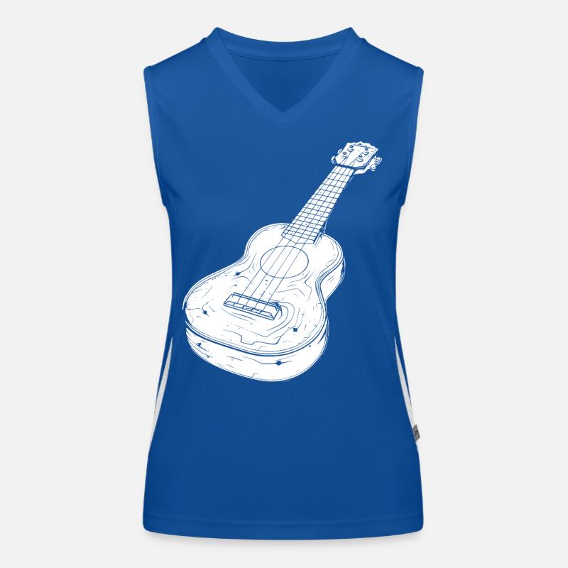 Ukulele Drawing Women's Functional Contrast Tank Top