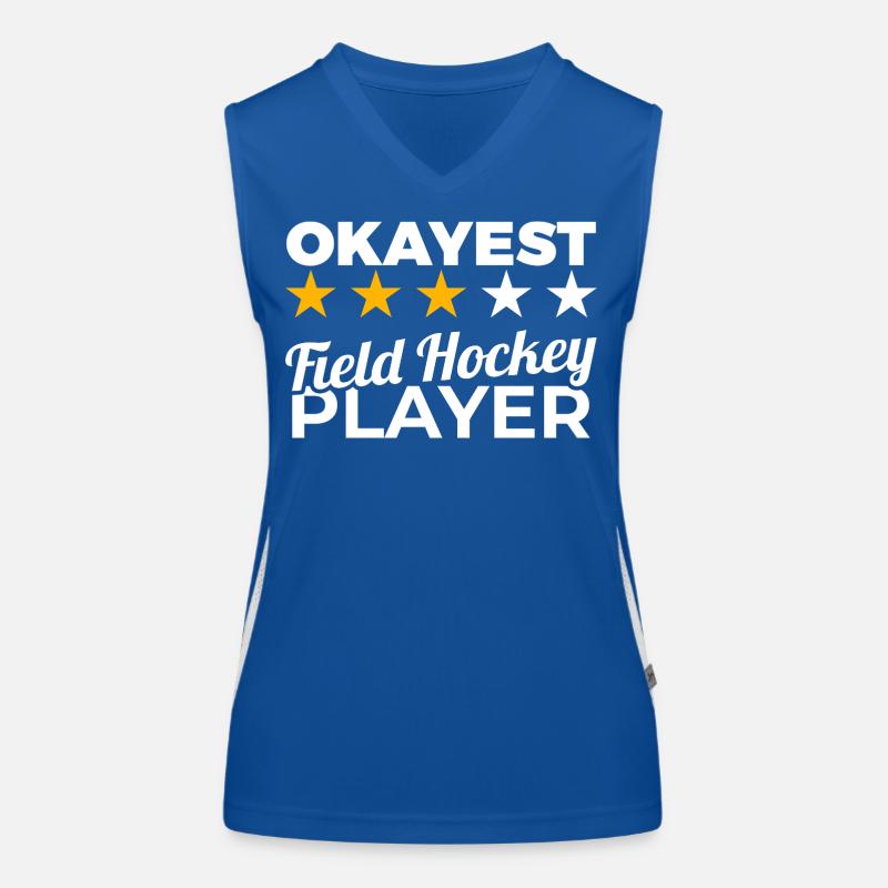 Durchschnittlicher Hockeyspieler Funktionelles Kontrast-Tank Top für Frauen