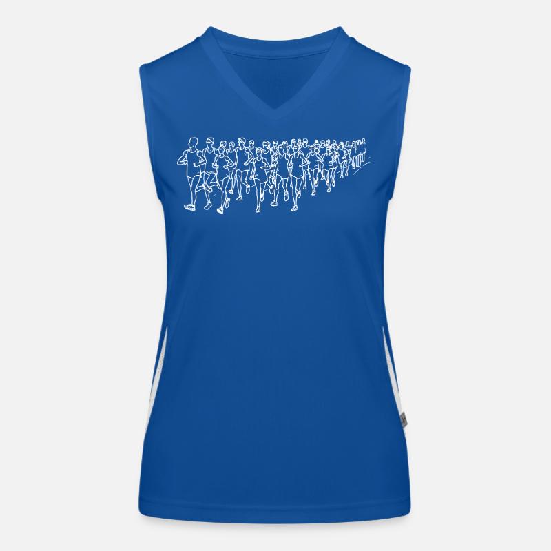 Runner Line Drawing Women's Functional Contrast Tank Top