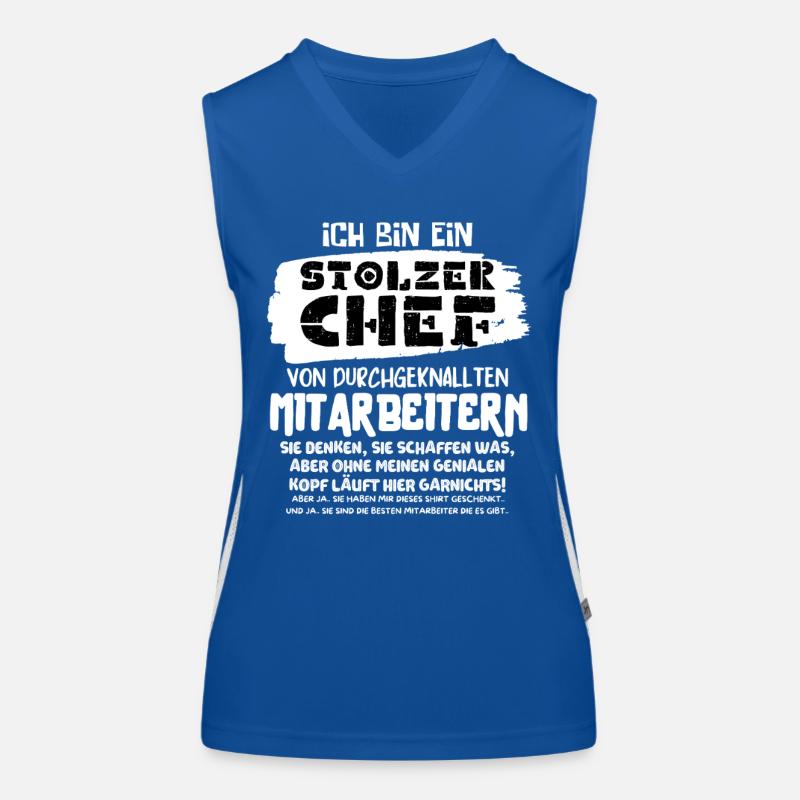 EIN STOLZER CHEF VON DURCHGEKNALLTEN MITARBEITERN Funktionelles Kontrast-Tank Top für Frauen