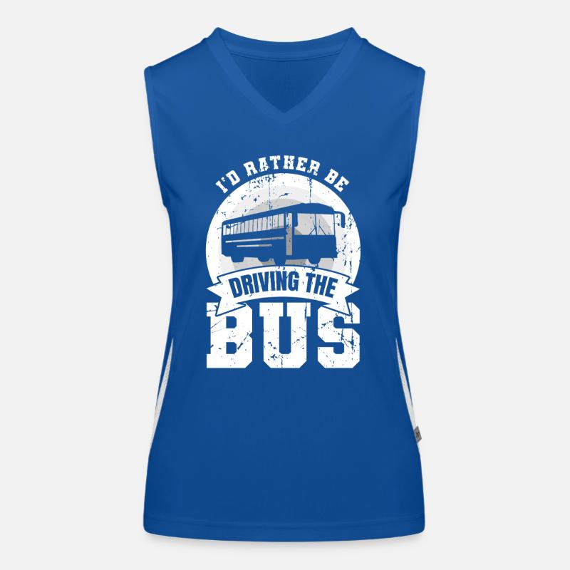 I'd Rather Be Driving The Bus Funktionelles Kontrast-Tank Top für Frauen