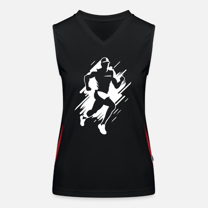 Graphique de jogging Débardeur respirant contrasté Femme