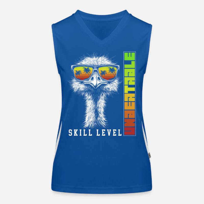 Strauß Sonnenbrille Vogel Unbeatable Geschenk Funktionelles Kontrast-Tank Top für Frauen