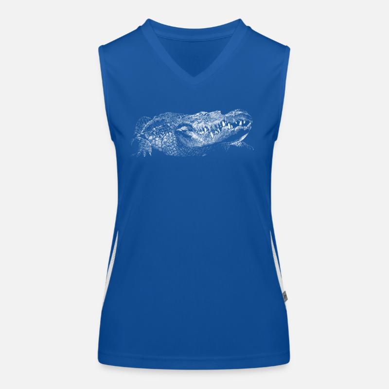 Krokodil Funktionelles Kontrast-Tank Top für Frauen